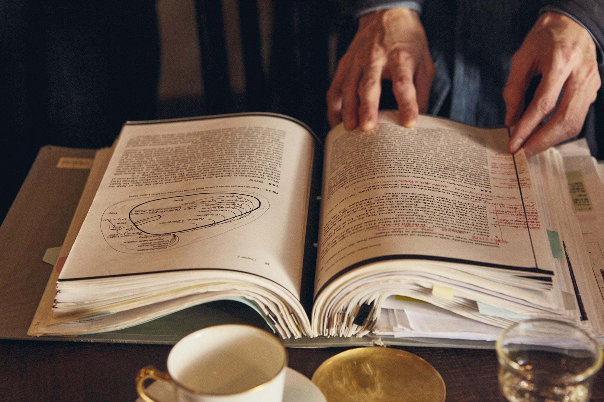 蕪木さんはロッテ時代の恩師が書いたチョコレート製造に関する論文を読んで感銘を受け、入社を志した。現在も世界中から発表される論文に目を通し、新しい発見をファイリングしている