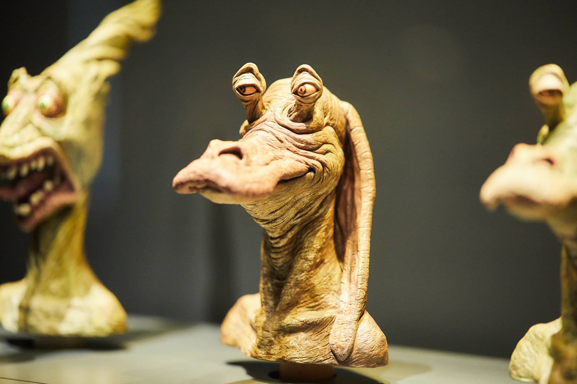 レプリカから劇中で実際に使われた小道具や衣裳まで、貴重なコンセプト・アート（設定画）とともに200点以上を展示。多くの美術作品は今後、ロサンゼルスに設立される「ルーカスフィルム・ミュージアム」への収蔵が決まっているため、日本でこの規模の展示が見られるのは最後の機会だという