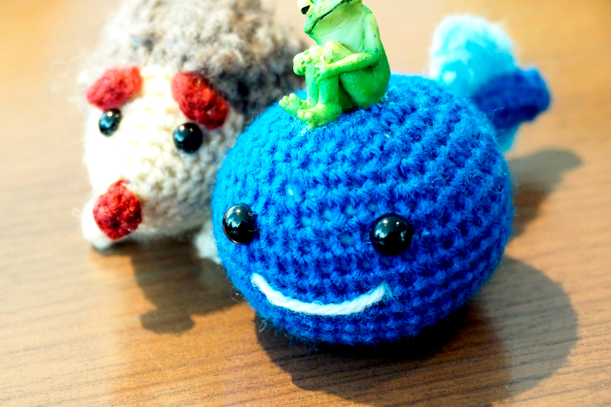 編み物仲間から技術を教わり、早水さんが制作した編みぐるみ